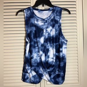 Old Navy Breathe Twisted Hem Tie Dye Tank
